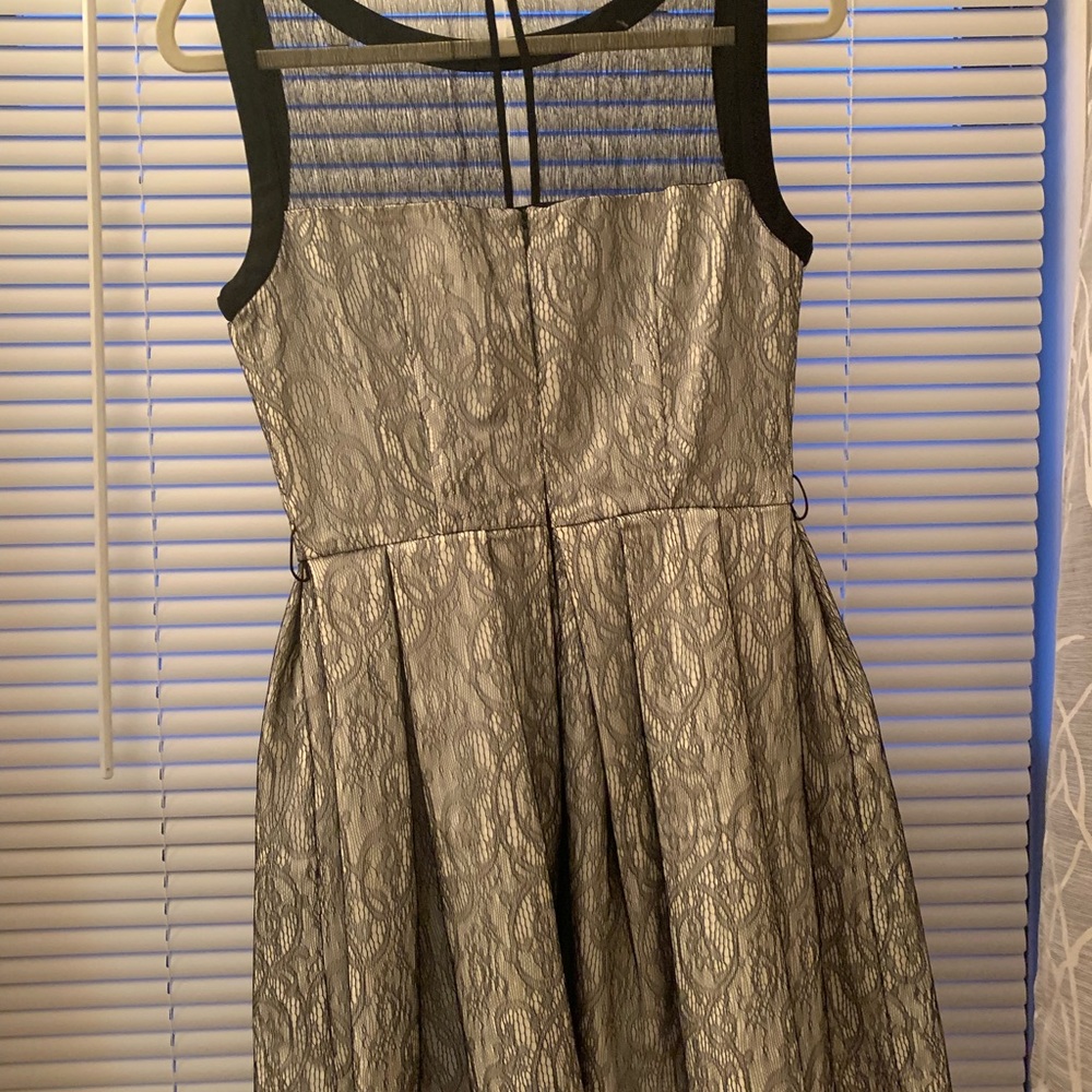 Zara mini dress black and white lace